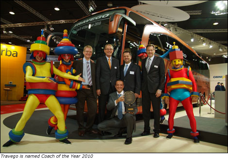 The Mercedes-Benz Travego has been named Coach of the Year 2010 at the  Kortrijk bus 