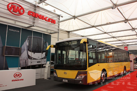 Ankai G03EV pure electric buses show in Belgium Bus Expo