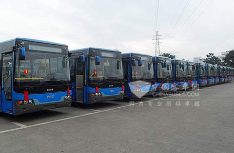 CSR Times electric public electric buses ready to run in Zhuzhou