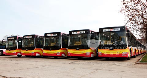 Huanghai public transport bus serve in Fushun