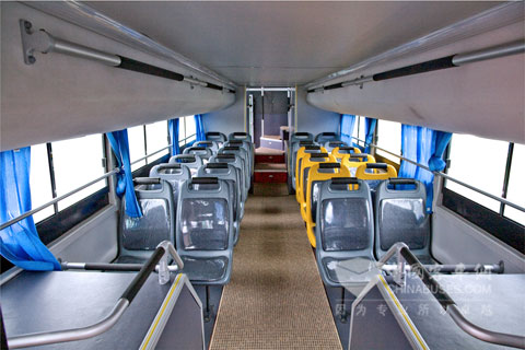 Interior of Ankai HFF6110GS01D double deck bus