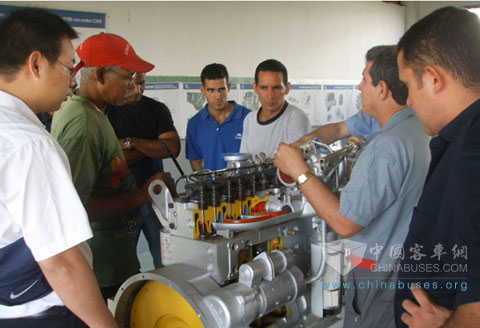 Cuban trainees in a training course