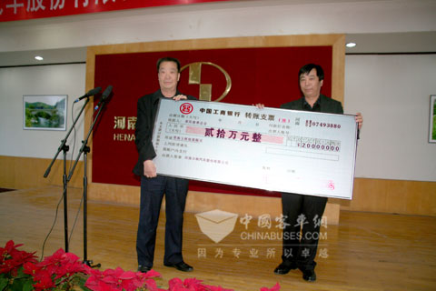 Shaolin Motors donates 243,687 Yuan to Yushu 