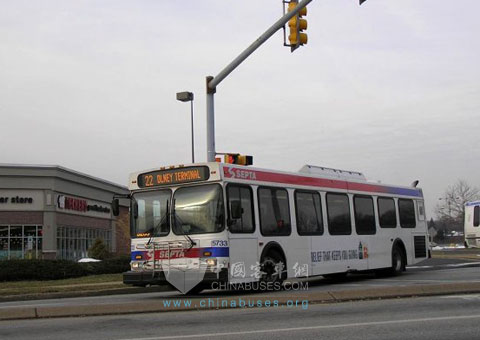 USA hybrid city bus