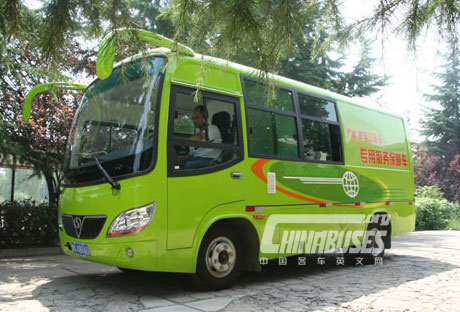 Shaolin Bus running on the road