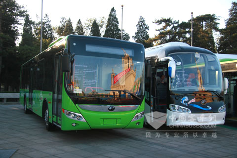 Yutong new energy buses on CIGIE 2010