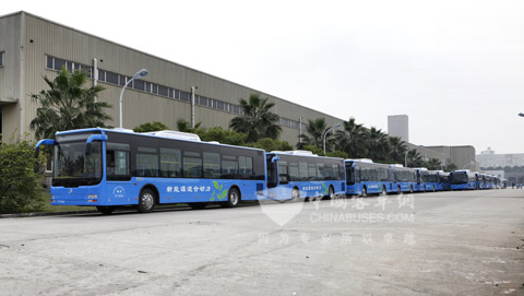 Golden Dragon hybrid power city buses