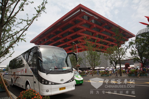 Ankai electric coach in the World Expo Park