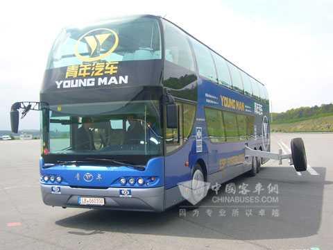 Young Man Bus under ESP tests 