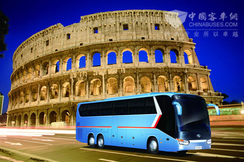 King Long XMQ6130Y luxury buses export to Italy