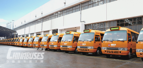 1-164 units Golden Dragon 7 meters buses delivered to Shenzhen western public transport