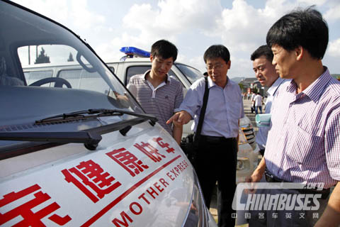 Golden Dragon engineers were answering the questions about the donated light van