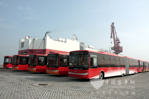 King Long 18-meter BRT buses export overseas 