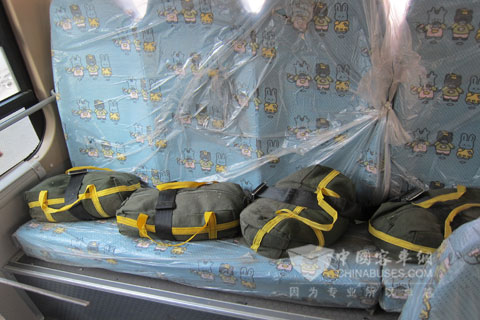 1000 kilos earth bags added to the inner seats