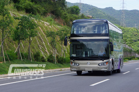 Test Driving of Golden Dragon XML6102J Double-floor Coach