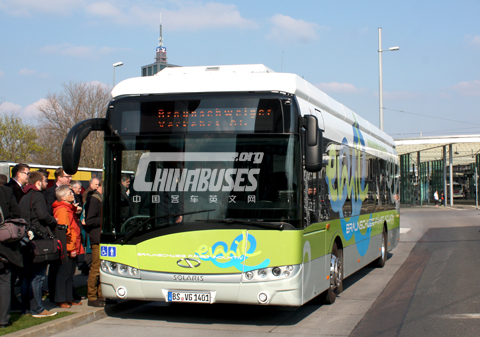 Solaris Urbino Electric Bus in German Braunschweig