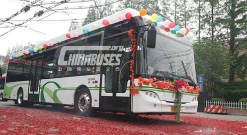 Youngman Plug-in Electric Buses Start Operation in Shanghai 