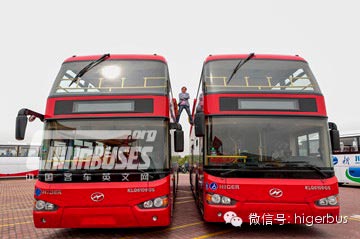 Higer Double-decker Tour Bus Operates on Red Square in Moscow 