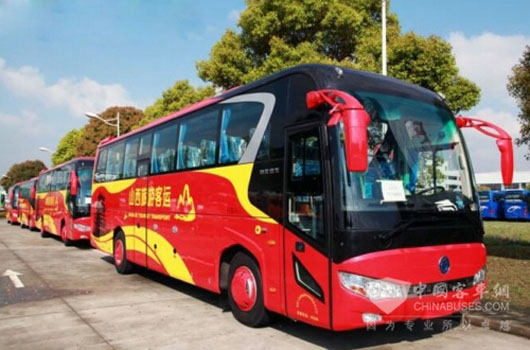 Equipped with Smart Management System Sunlong Buses Delivered to Shanxi