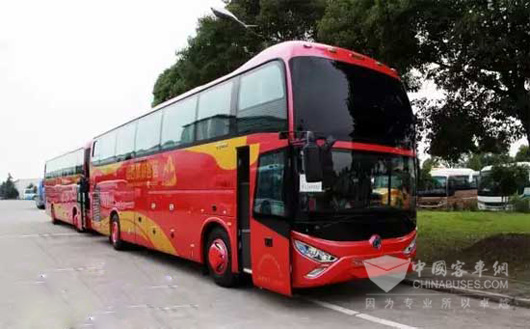 Sunlong SLK6129 Semi-decker Buses Start Operation in Shanxi