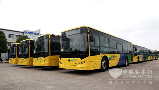 Sunlong Energy-saving Buses Give Another Boost to Binhai Green Public Transport 