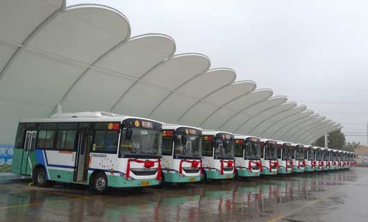 600 Zhongtong V6 Electric Buses Arrived in Linyi for Operation 