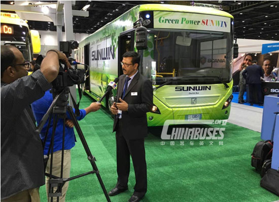 SUNWIN Bus Shines at UITP Dubai