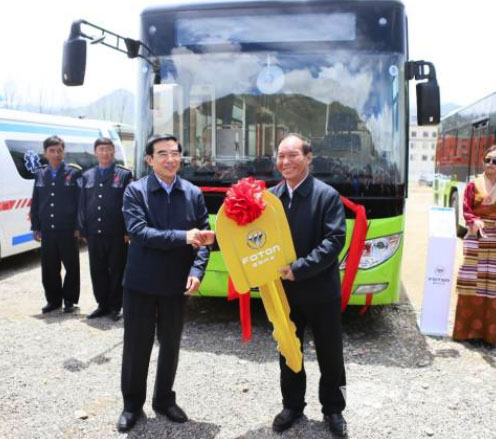 35 Fonton AUV New Energy Buses Rolled into Lhasa