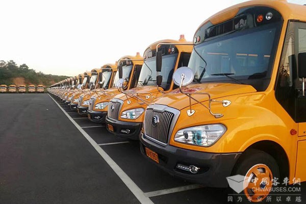 248 Units Yutong School Buses Arrive in Jiangsu for Services