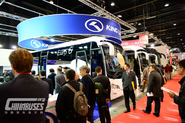 King Long holds delivery ceremony for the 40,000th export vehicle at Busworld in 2013