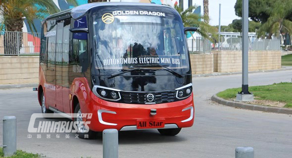 Golden Dragon Allstar Autonomous Driving Bus Arrives in Israel for Road Test