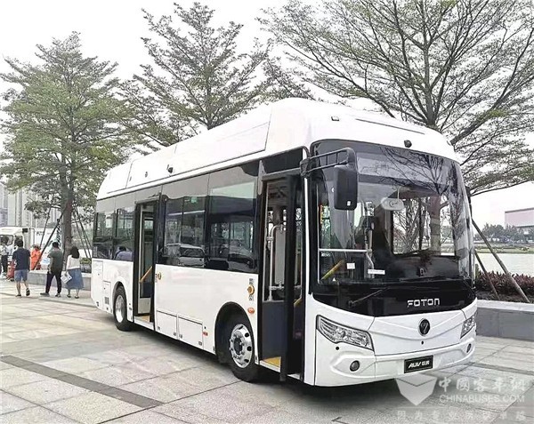 12 Foton AUV Fuel Cell City Buses Start Operation in Zhangjiakou